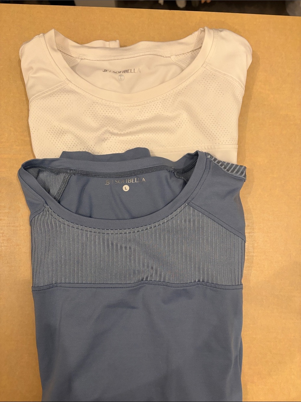 Sofibella Tennis Tops - White & Dusty Blue